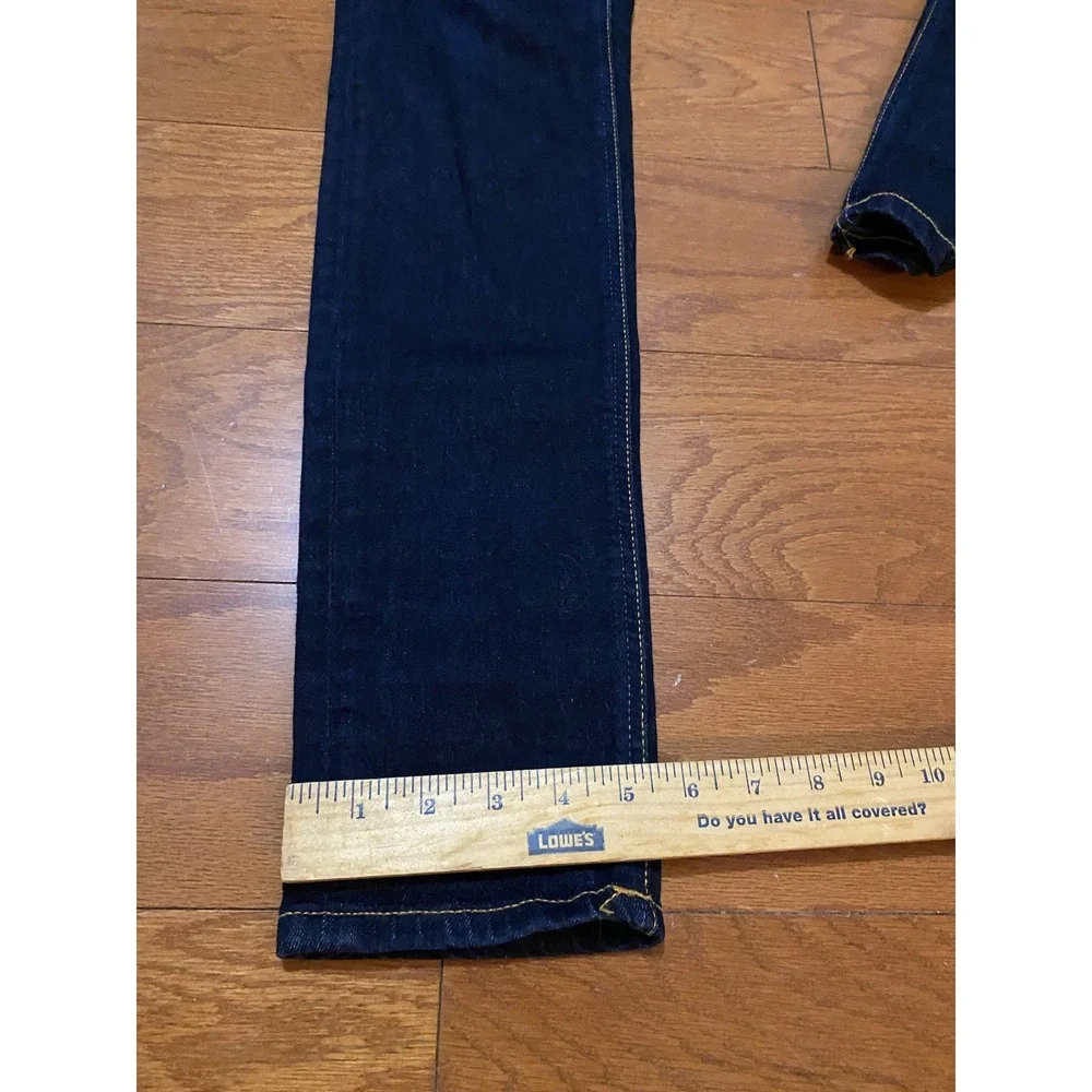 Nudie Jeans Skinny Lin Jeans Mens 32x34 Blue Skinny Lin Stretch Denim Zip